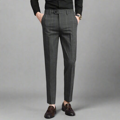 Plaid Pattern Formal Dress Pants