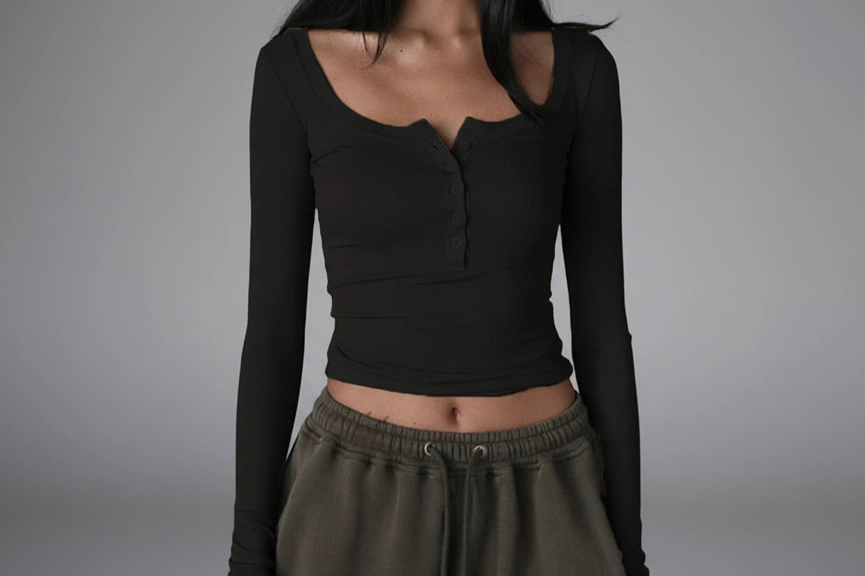 Long Sleeve Crop Top