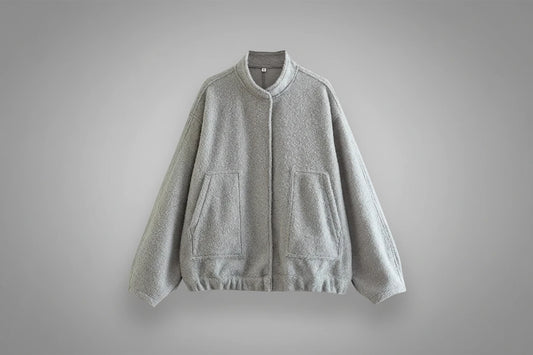 Oversized Vintage Bomber Jacket Coat