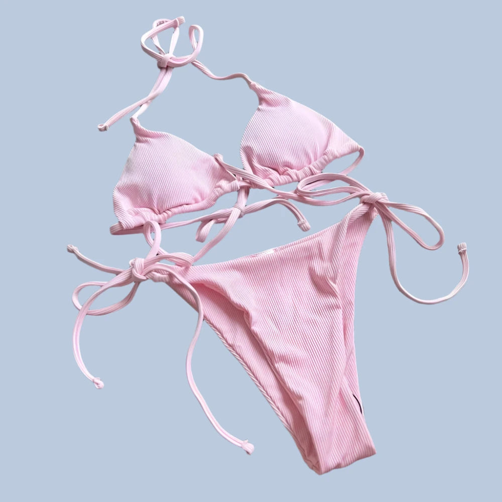 Halter Triangle Micro Bikini Sets