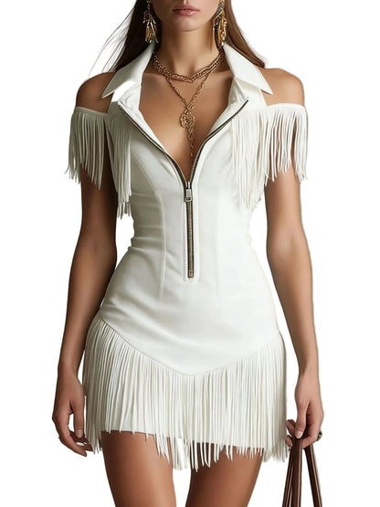 Suede Fringe Dress