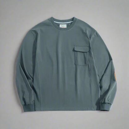 Vintage Suede Elbow Crew Neck