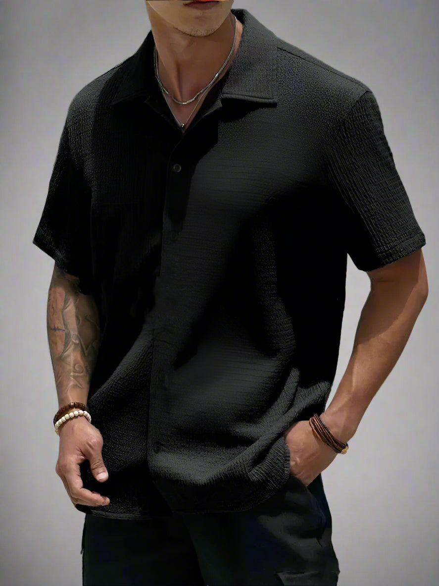 Summer Short Sleeve Button Up
