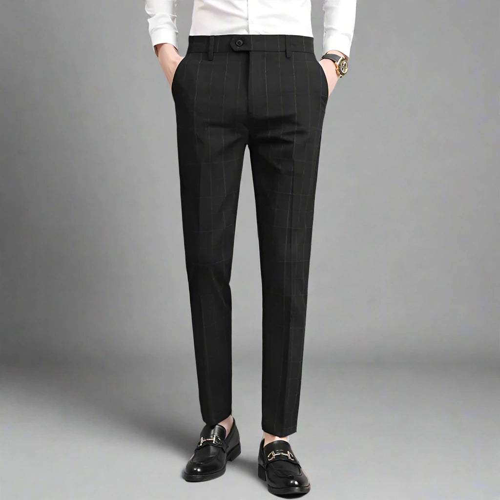 Plaid Pattern Formal Dress Pants