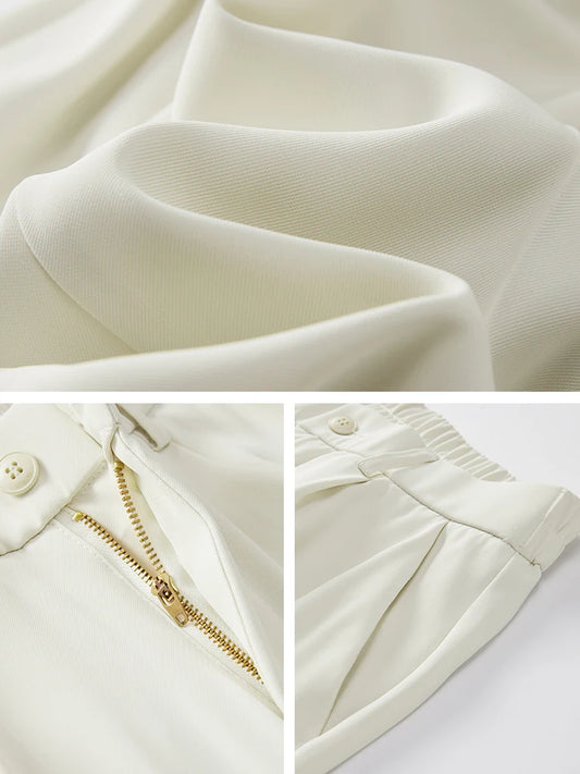 Semi-Wide Banded Waist Trousers