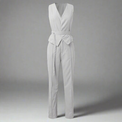 Fierce Women's Two Piece Vest Suit Set