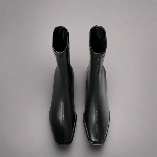 Vintage Thick Heel Short Booties