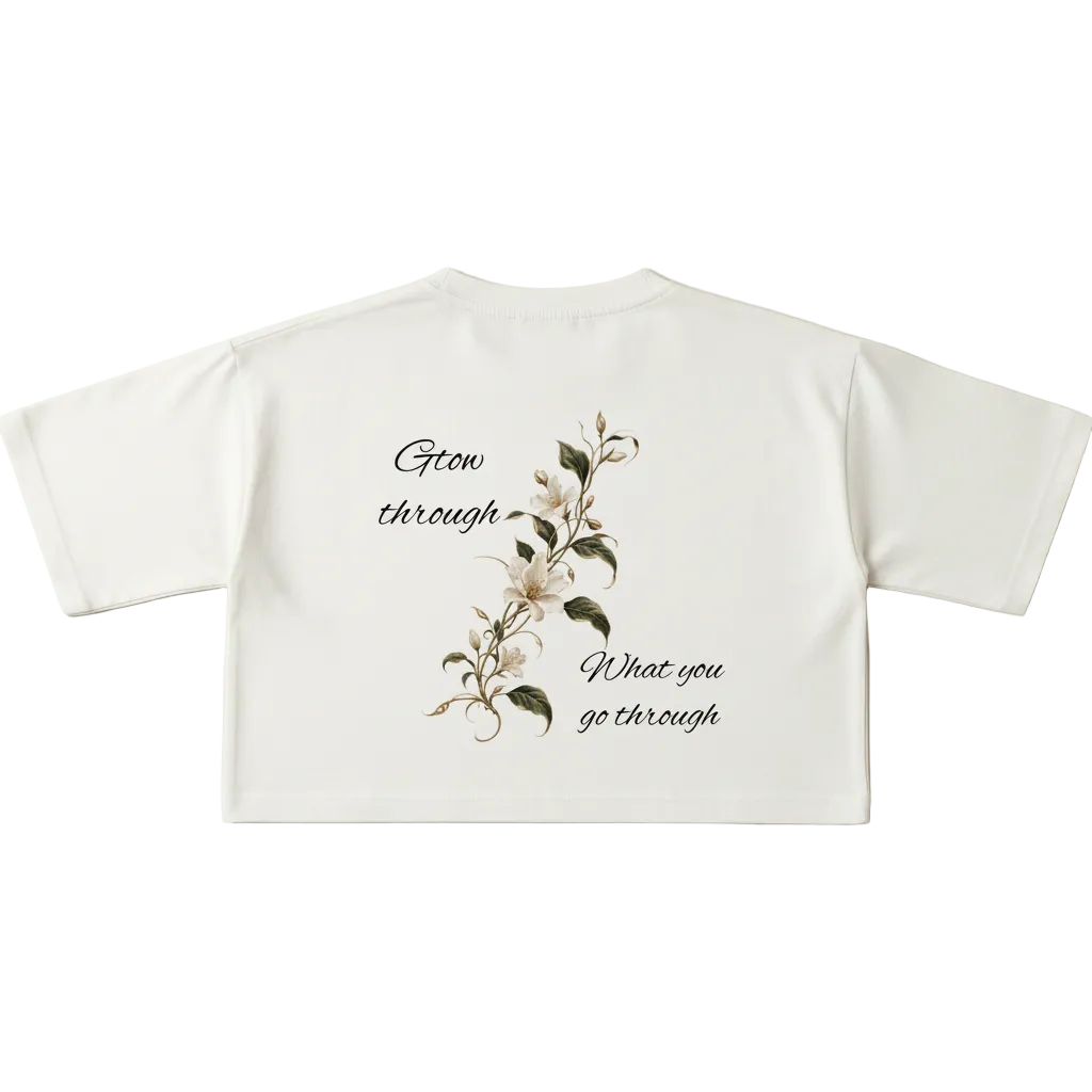 Flatlay Crop Top Back - Vintage White
