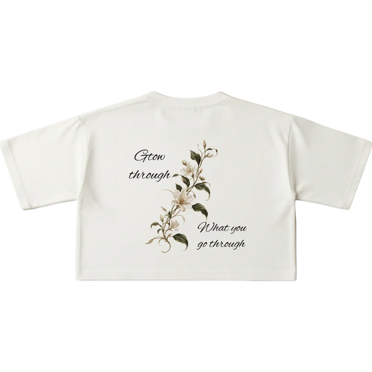 Flatlay Crop Top Back - Vintage White