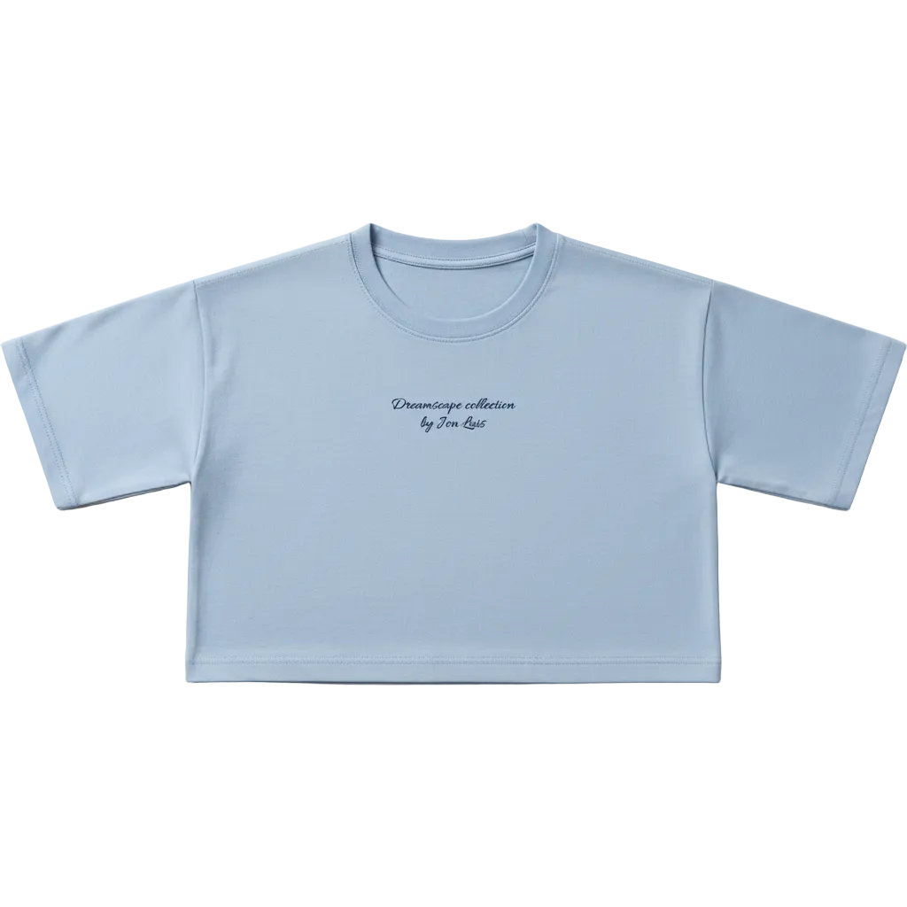 Flatlay Crop Top - Light Washed Denim