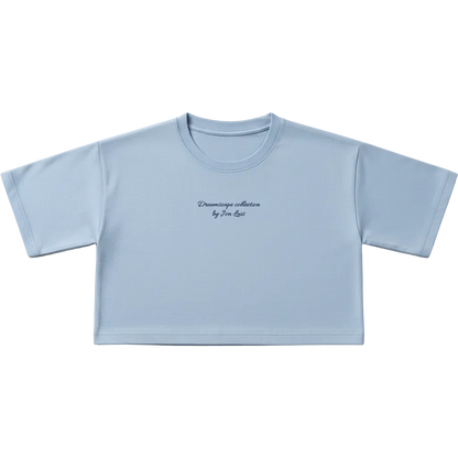 Flatlay Crop Top - Light Washed Denim