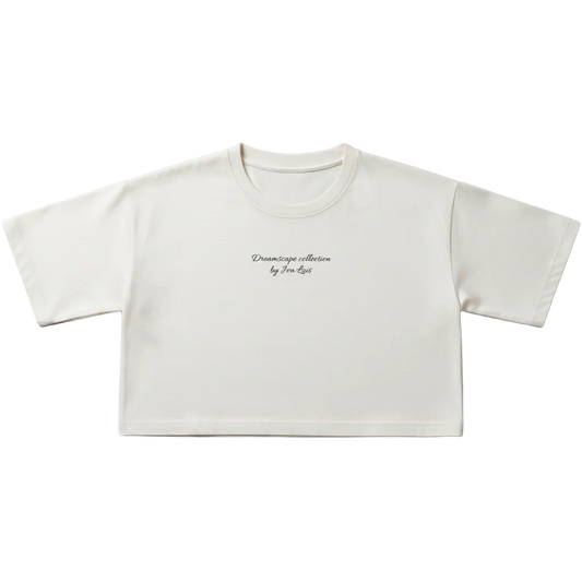 Flatlay Crop Top - Vintage White